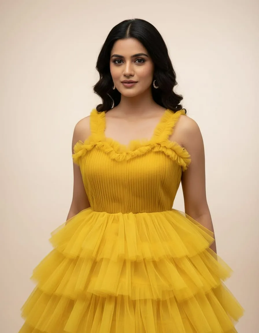 Sunshine Bloom Tiered Ball Gown - Image 4