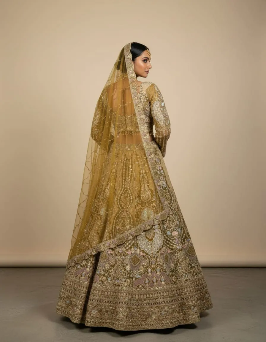 Royal Zari Heritage Bridal Lehenga - Image 5